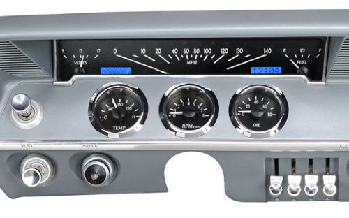 1961 1962 impala gauge cluster vhx gauges dakota digital bbc ls1 black white