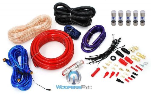 Pkg 5 fuses &amp; 4 gauge 2500w amplifier wire car stereo complete install kit new