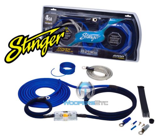Sk6241 stinger 4 gauge ga 6000 amp wire power amplifier installation kit sk-6241
