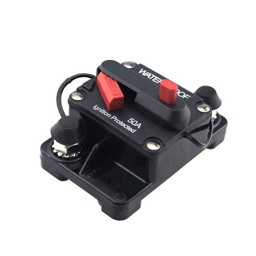 Car auto boat ignition protected 50 amp manual reset button circuit breaker