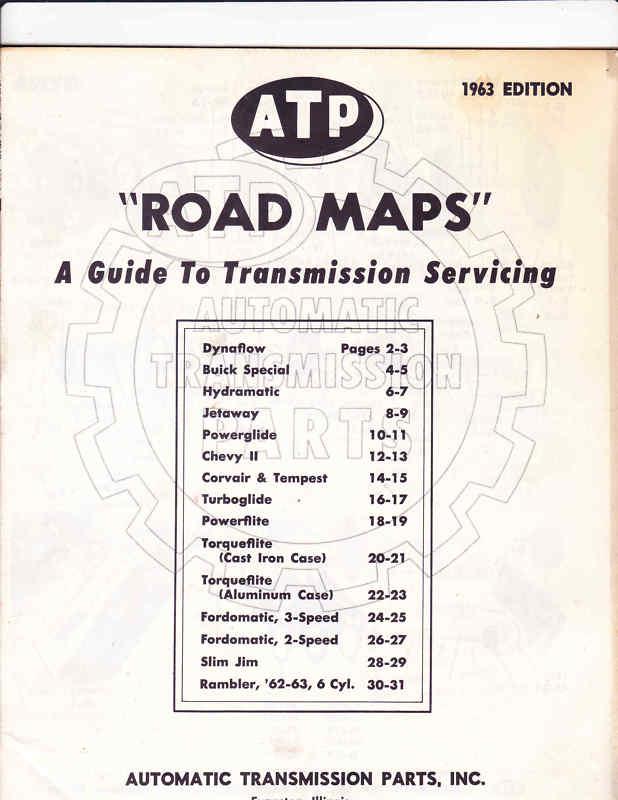 1963 atp  "road maps" a guide to transmission servicing
