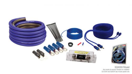 Sound quest sq1200h 4ga sq hybrid wiring kit matte blue car audio part &amp; accssry
