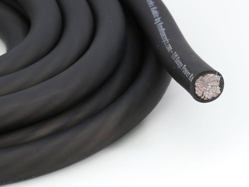 Knukonceptz kolossus flex 1/0 gauge black ofc power wire 5145 strands of copper
