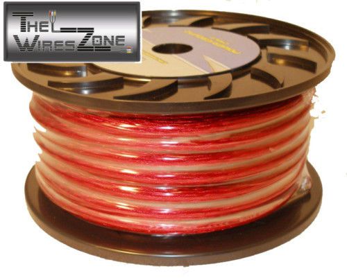 Bullz audio bpp8.200r red 8 gauge 200&#039; feet car audio power wire cable