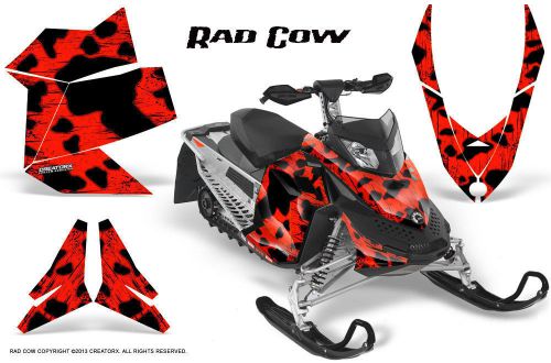 Ski-doo rev xp snowmobile sled creatorx graphics kit wrap decals rad cow r