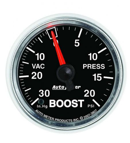 Auto meter 3807 2-1/16 gs boost/vacuum gauge - hg/20psi