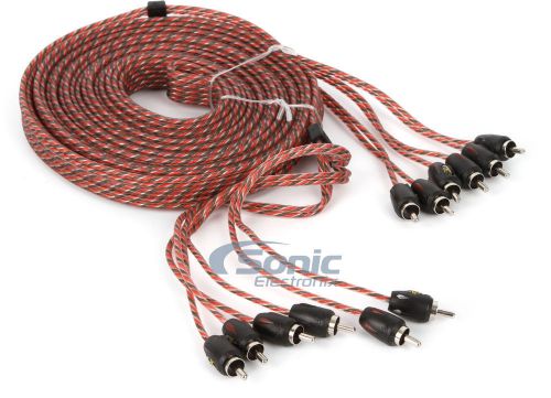 Stinger si4620 20 ft. of 6-channel 4000 series rca interconnect cables