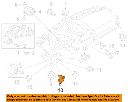 Porsche oem cayenne cluster switches-parking brake switch bezel 958613163003t0