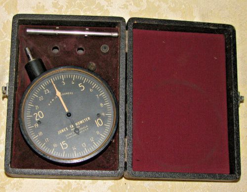 Vintage jones tachometer rpm in hundreds motorola conn usa with case