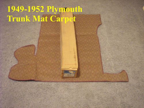 1949-1952 plymouth all trunk mat carpet nos
