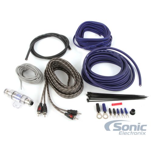 Belva bak82bl complete blue 8 gauge 2-channel amplifier installation kit