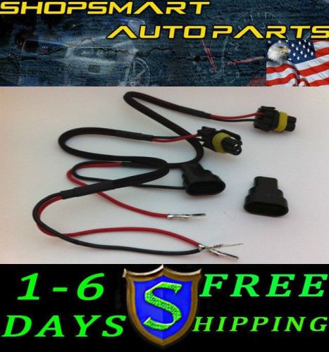 2 x 9005 9006 hb4 hb3 h10 9145 hid ballast power wire cable harness single beam