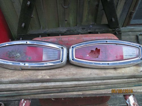 Original 1968 ford ranchero two stainless steel taillight housings complete