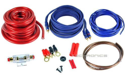 Renegade ren10kit 8 gauge car amp amplifier installation wiring rca cable kit