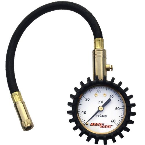 Accu-gage h60x professional tire pressure gauge with protective rubber guard ...
