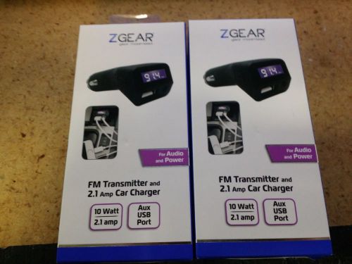 Zgear car fm transmitter  adapter mp3 player usb charger *new in box*