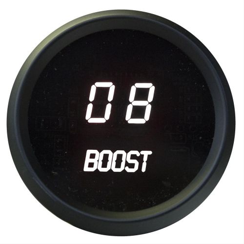 Digital boost gauge intellitronix white w/ black bezel 2 1/16&#034; &amp; sender usa made