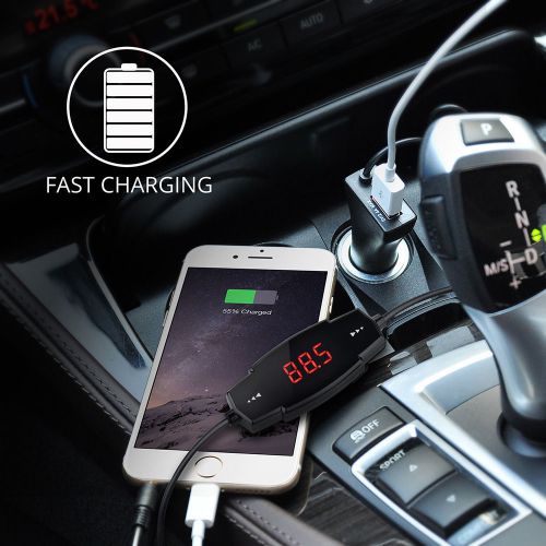 5v/24a usb car charger wireless fm transmitter music  for iphone 6 6s plus 5s 5c