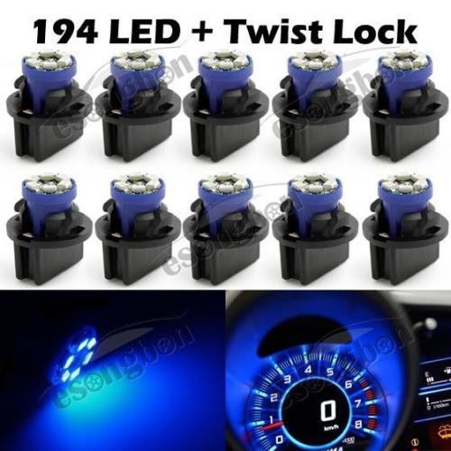 10x blue for chevy pc194 instrument panel cluster led light bulb dashboard
