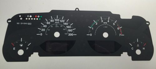 2011 and up jeep wrangler speedometer faceplate (kph)