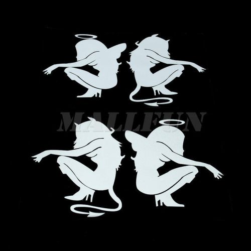 New one pair stickers pvc sexy angel devil women for auto car decal stickers