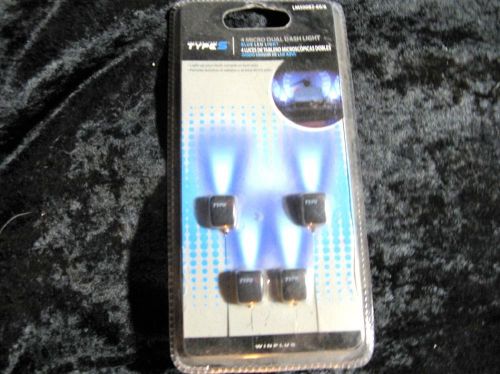 4 micro dual dash light blue led  touring items type s