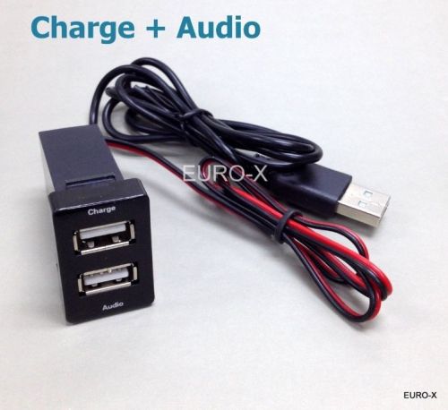 Car usb port charger smart phone pda  dvr + audio input for toyota s #f7