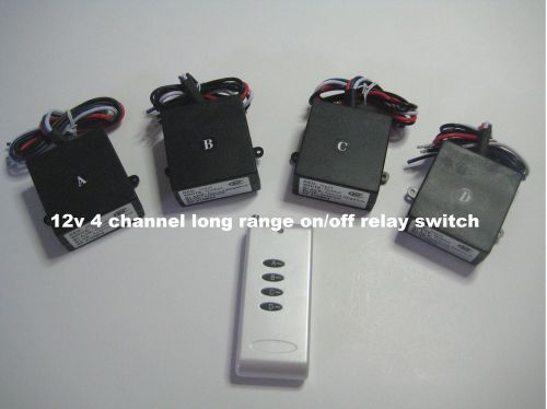 12v 4 channels long range on off wireless remote control relay switch rm104p