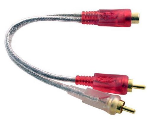 Rockford fosgate cpt-1f 1 female to 2 male y-adapter rf twister car audio cable