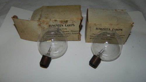 2 rare antique karl farkas tungsten lamps vintage car headlight bulbs