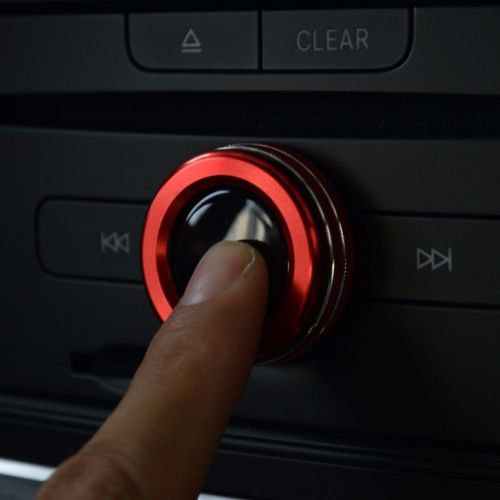 Interior console volume button decal cover ring for mercedes benz c class w204