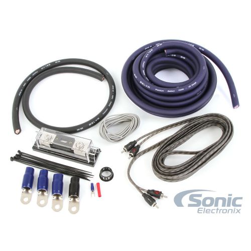 Belva bak02bl blue 1/0 gauge 2-channel amplifier installation kit