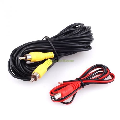 6m 19ft rca reversing rear view parking camera video av cable w/ detection wire