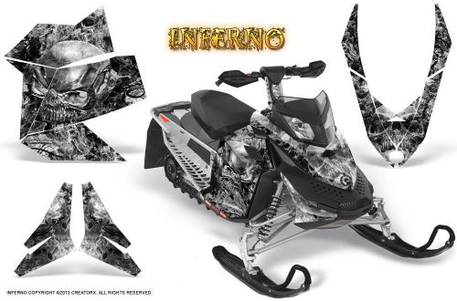 Ski-doo rev xp snowmobile sled creatorx graphics kit wrap decals inferno s