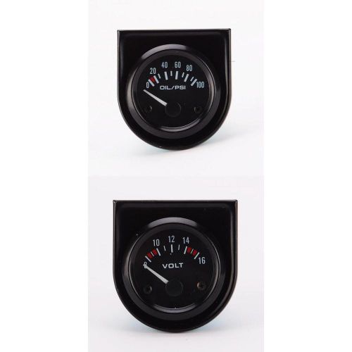 52mm 12v 0-100psi digital electric oil pressure meter + 8-16v voltmeter gauge