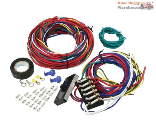 Dune buggy woods buggy universal wire loom kit &amp; fuse box 9466