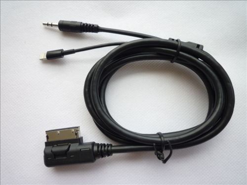Vw audi 2009&amp;up a3 a4 a6 a8 q5 q7 ami mmi to iphone5 5s 5c 6 audio charge cable