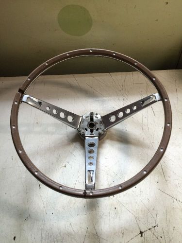 1965 1966 mustang/ fairlane/ falcon steering wheel wood grained original