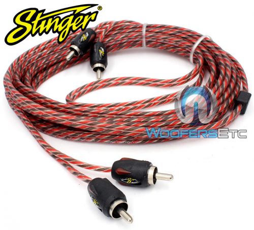 Stinger si4217 car 17 ft feet foot 2-channel 4000 rca interconnect cable wire