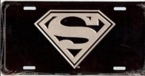 Superman metal license plate