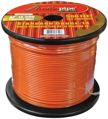 14 gauge 500ft primary wire orange audiopipe ap14500or wire
