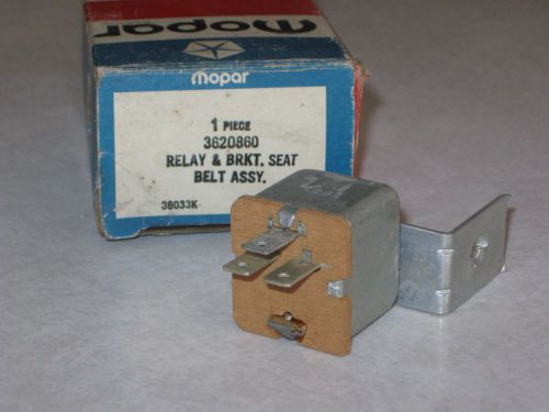 1972-73 dodge, plymouth and chrysler seat belt relay nos part #3620860