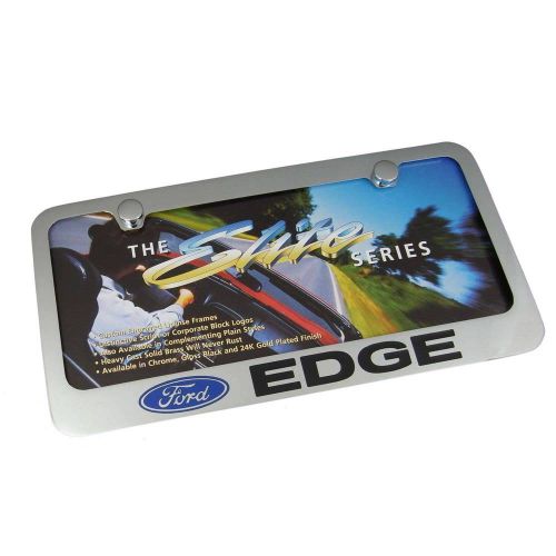 Ford edge chrome brass license plate frame