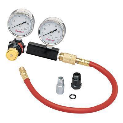 Leakdown tester dual-gauge adjustable regulator 14 18mm adapters hose assembly