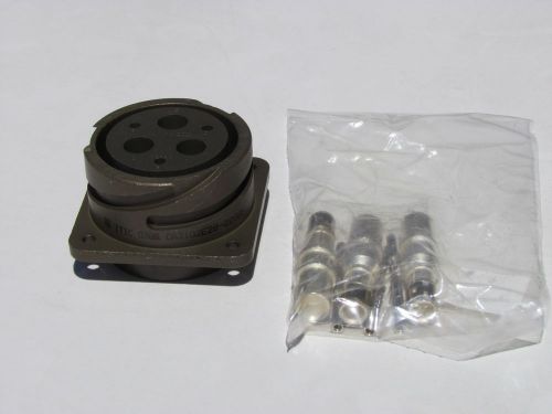 Itt cannon ca3102e28-22sbf80 connector 6 pos receptacle box with pins