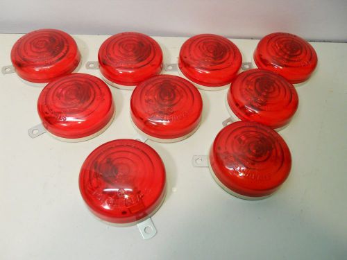 Lot of 9 stratolite 104 red marker clearance lights complete with ground strap