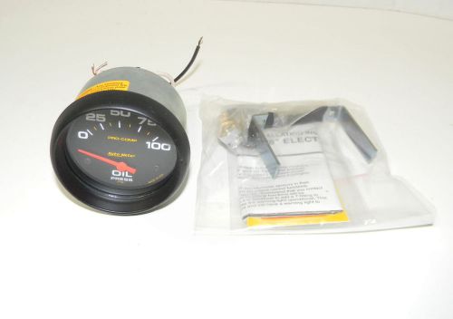 Autometer pro-comp electrical oil pressure gauge 2 5/8&#034; dia black face 5427 new