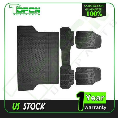 All weather rubber black auto liners  4pc  trunk car floor mats for austin bmw
