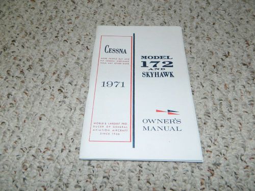 1971 original cessna 172 skyhawk owner&#039;s manual nice