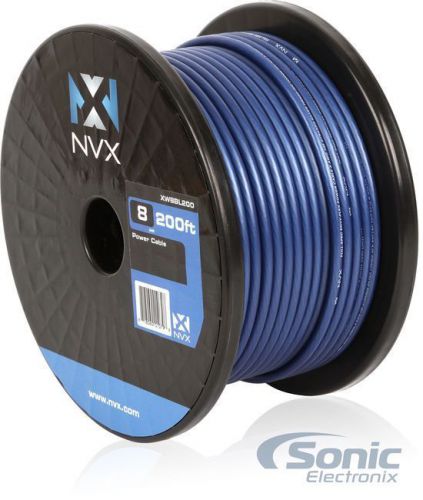 Nvx xw8bl200 200 ft of blue envyflex 8 awg gauge power/ground wire cable